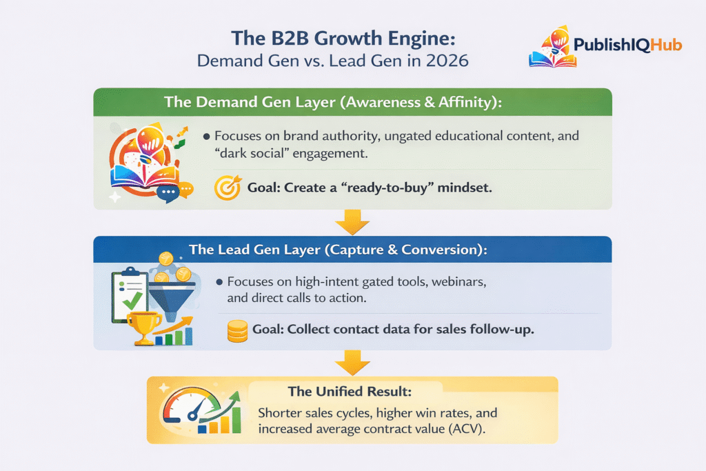 The B2B Growth Engine: Demand Gen vs. Lead Gen in 2026