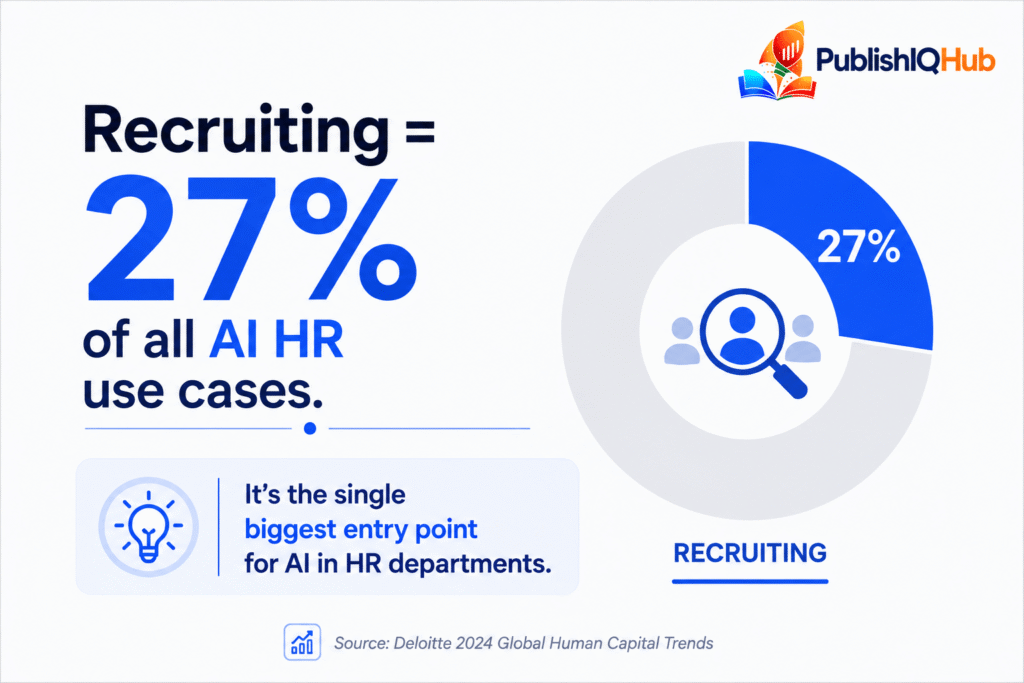 Recruiting = 27% of all AI HR use cases
