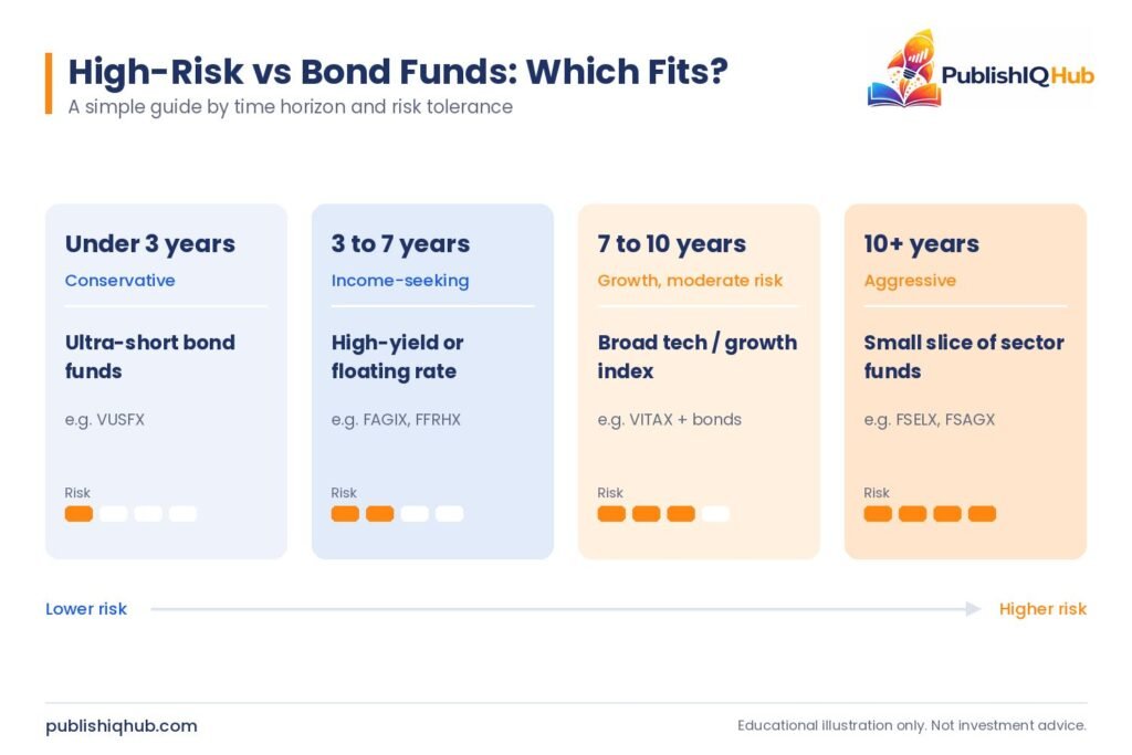Guide to choosing high-risk vs bond mutual funds by time horizon and risk tolerance